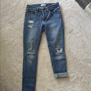 So cute & comfy!! Loft Women's Distressed Blue Jeans - Size 0